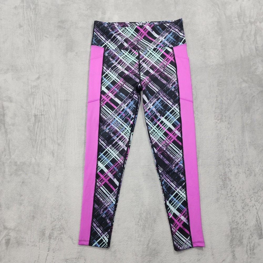 Rise By LuLaRoe Leggings Womens L Multicolor Geometric‎ High Rise Ankle Stretch